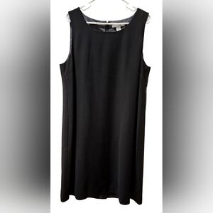 Chico's platinum NWT black sleeveless sheath dress, size 3 (16)